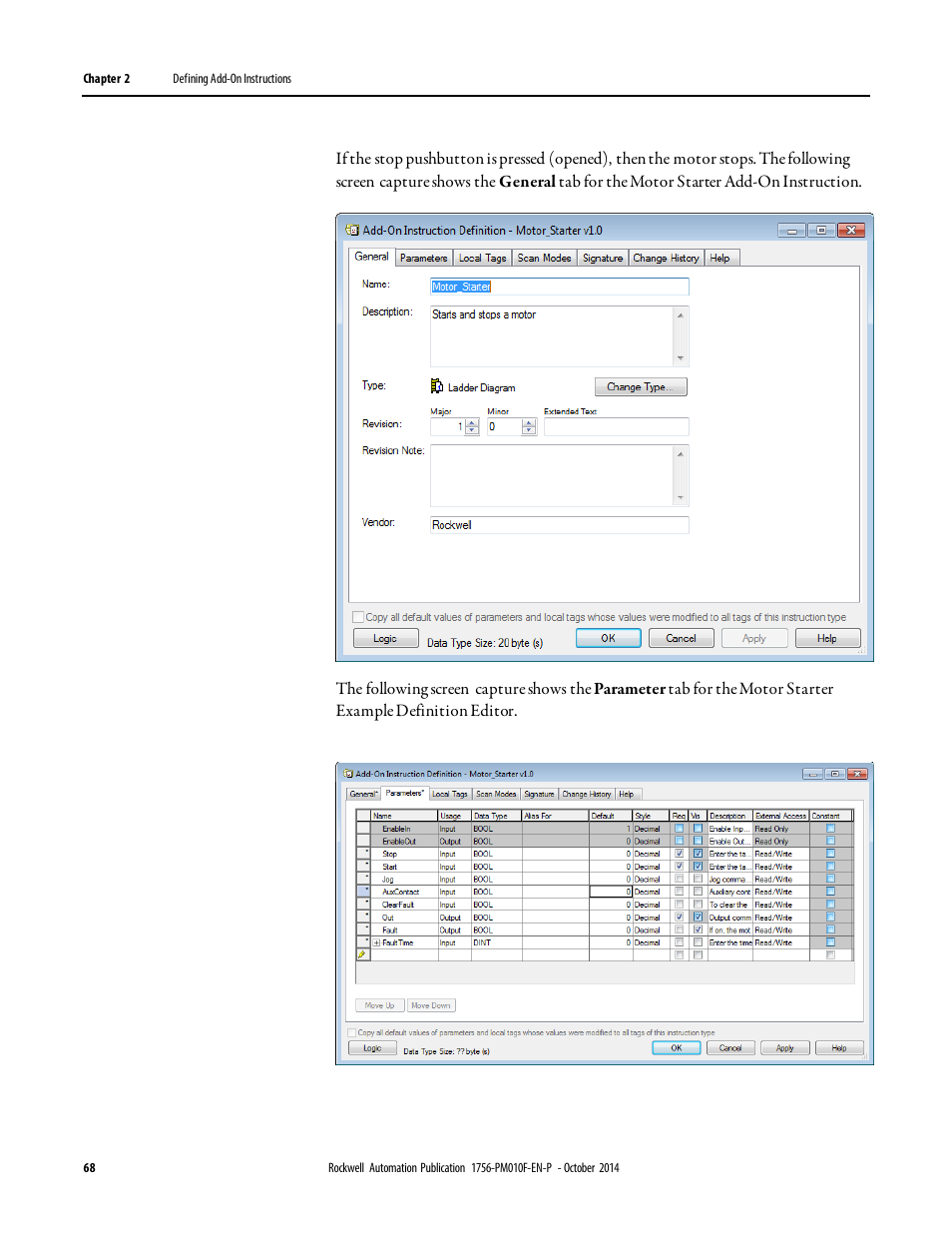 Rockwell Automation Logix5000 Controllers Add-on Instructions Programming Manual User Manual | Page 68 / 104