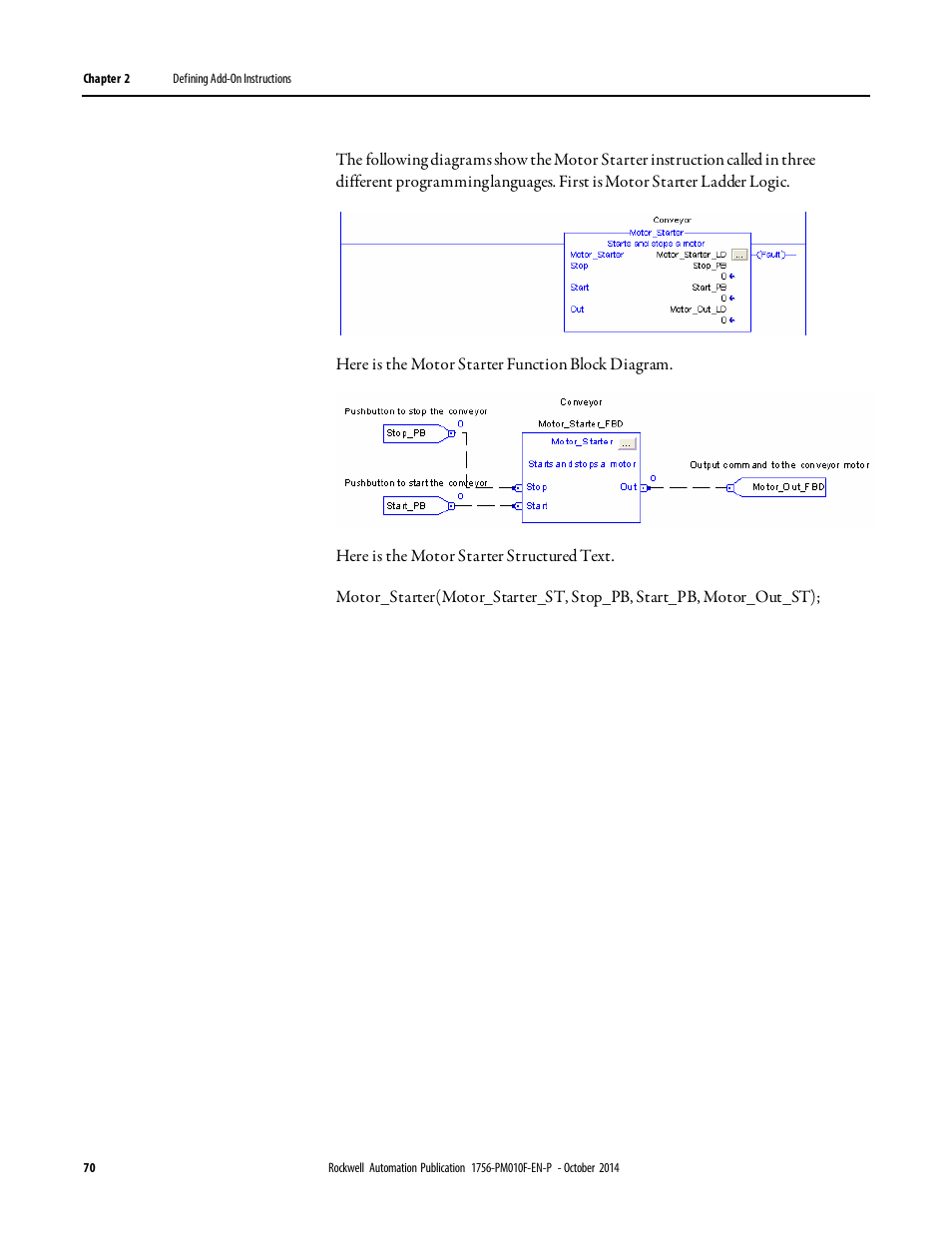 Rockwell Automation Logix5000 Controllers Add-on Instructions Programming Manual User Manual | Page 70 / 104