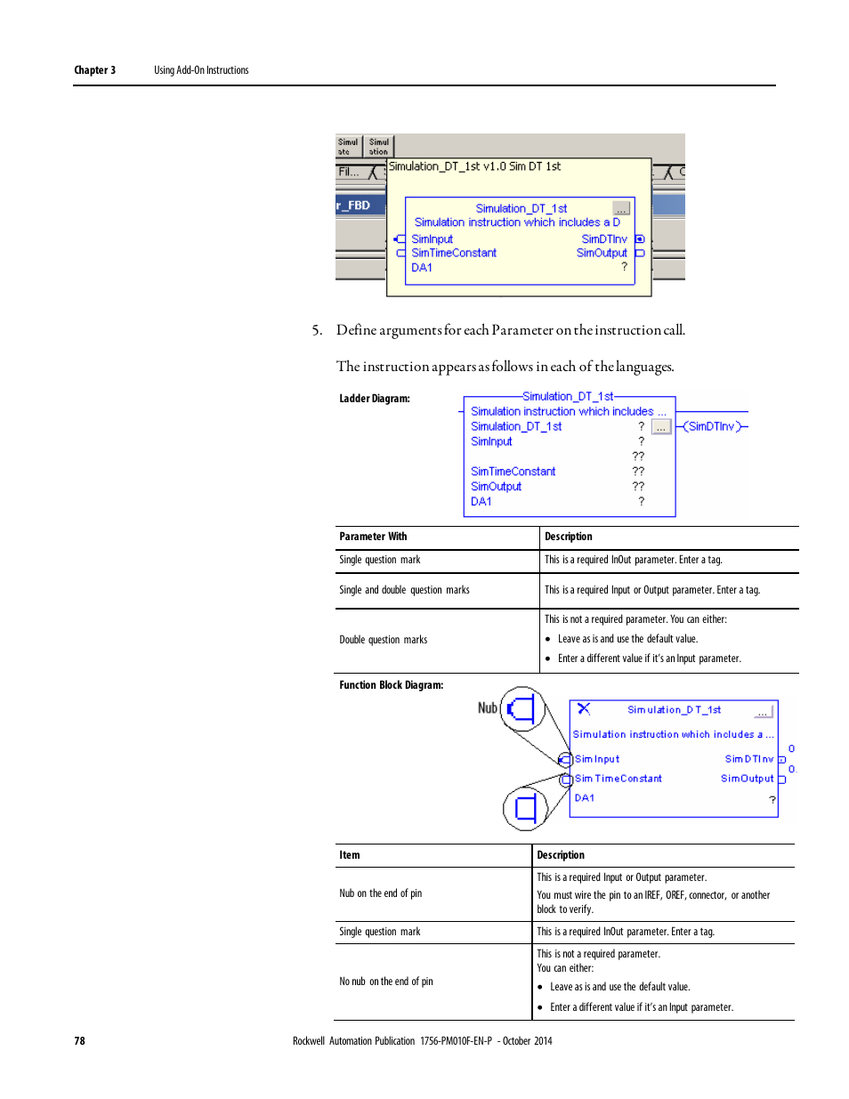 Rockwell Automation Logix5000 Controllers Add-on Instructions Programming Manual User Manual | Page 78 / 104