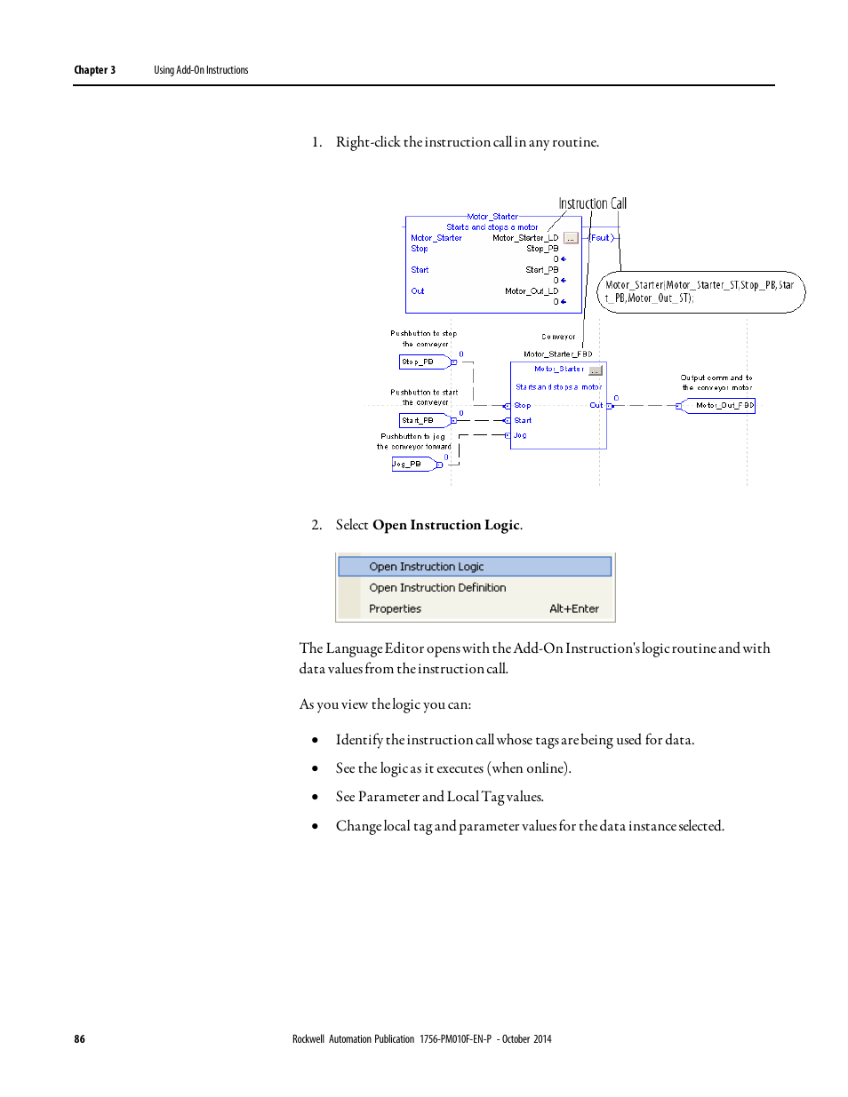Rockwell Automation Logix5000 Controllers Add-on Instructions Programming Manual User Manual | Page 86 / 104