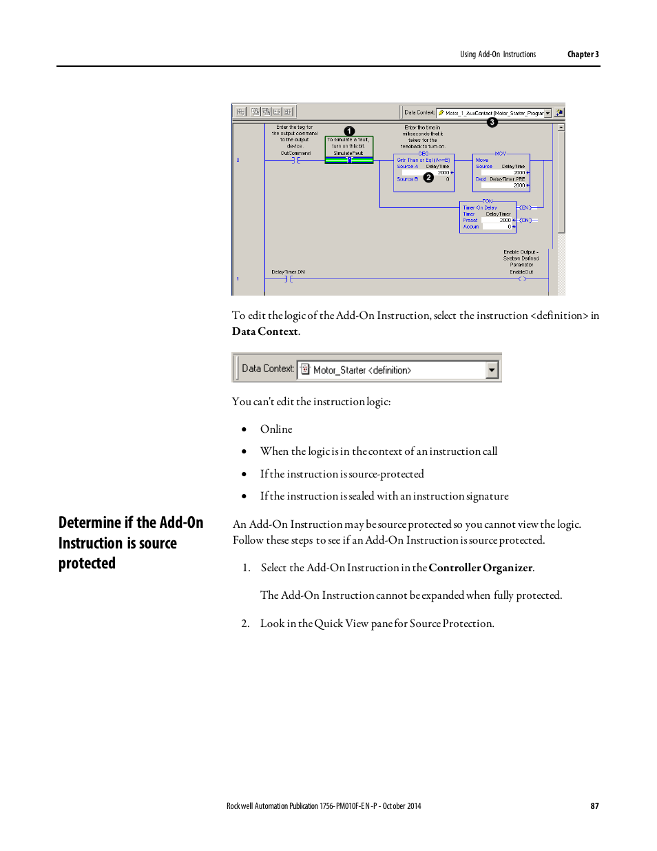 Rockwell Automation Logix5000 Controllers Add-on Instructions Programming Manual User Manual | Page 87 / 104