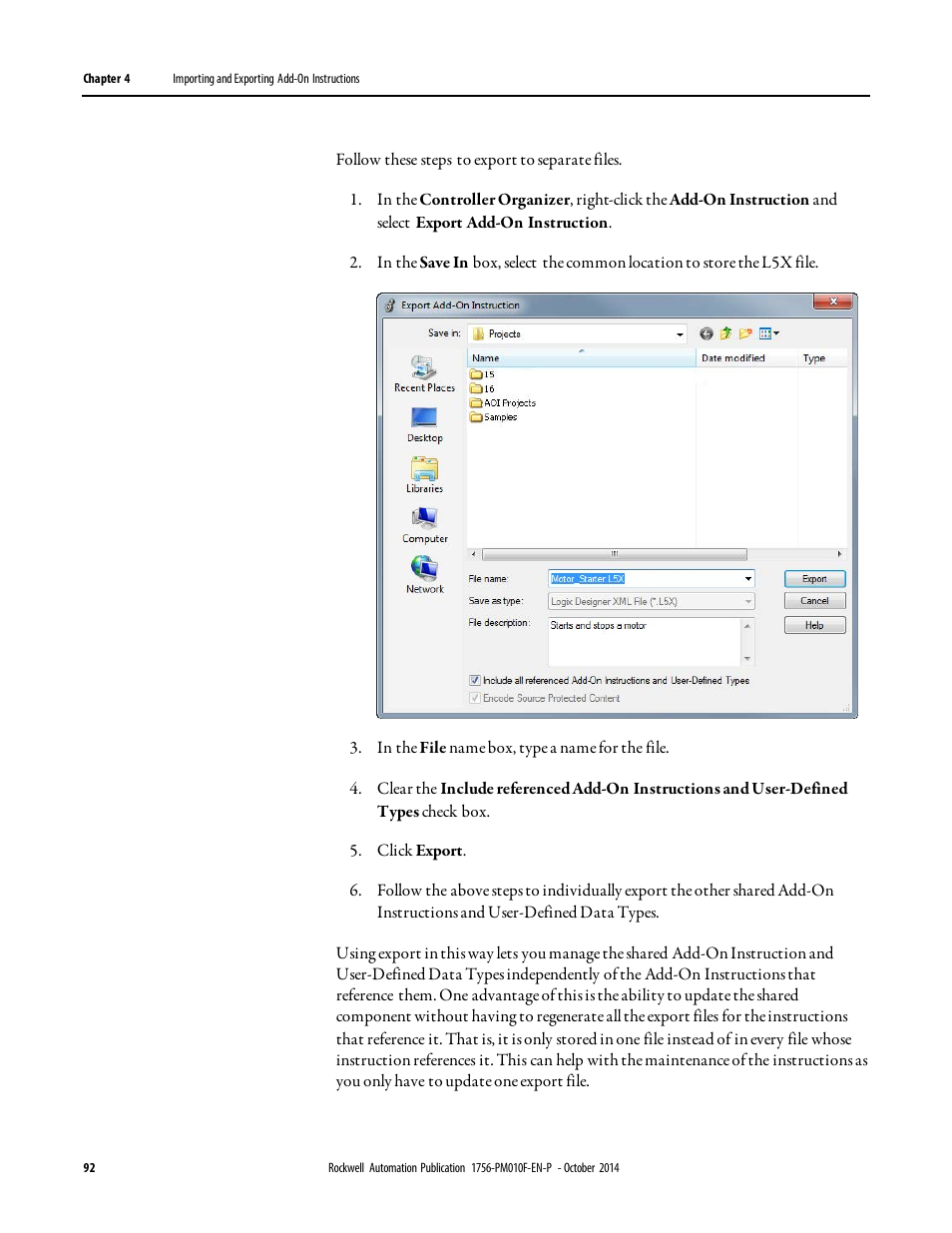 Rockwell Automation Logix5000 Controllers Add-on Instructions Programming Manual User Manual | Page 92 / 104