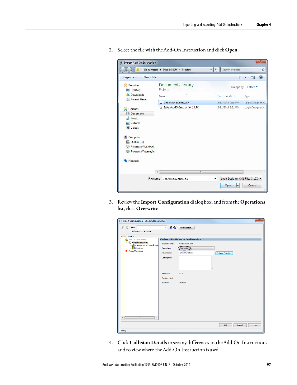 Rockwell Automation Logix5000 Controllers Add-on Instructions Programming Manual User Manual | Page 97 / 104