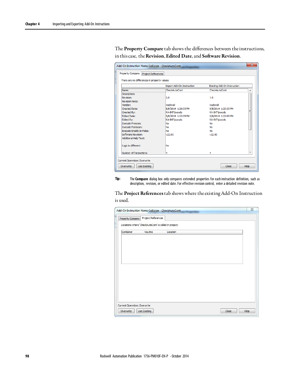 Rockwell Automation Logix5000 Controllers Add-on Instructions Programming Manual User Manual | Page 98 / 104
