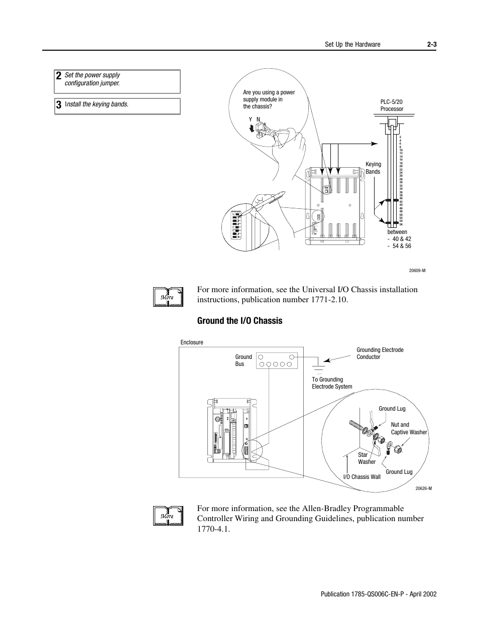 Ground the i/o chassis | Rockwell Automation 1785-Lx0C15 ControlNet PLC-5 Programmable Controllers Quick Start User Manual | Page 17 / 36