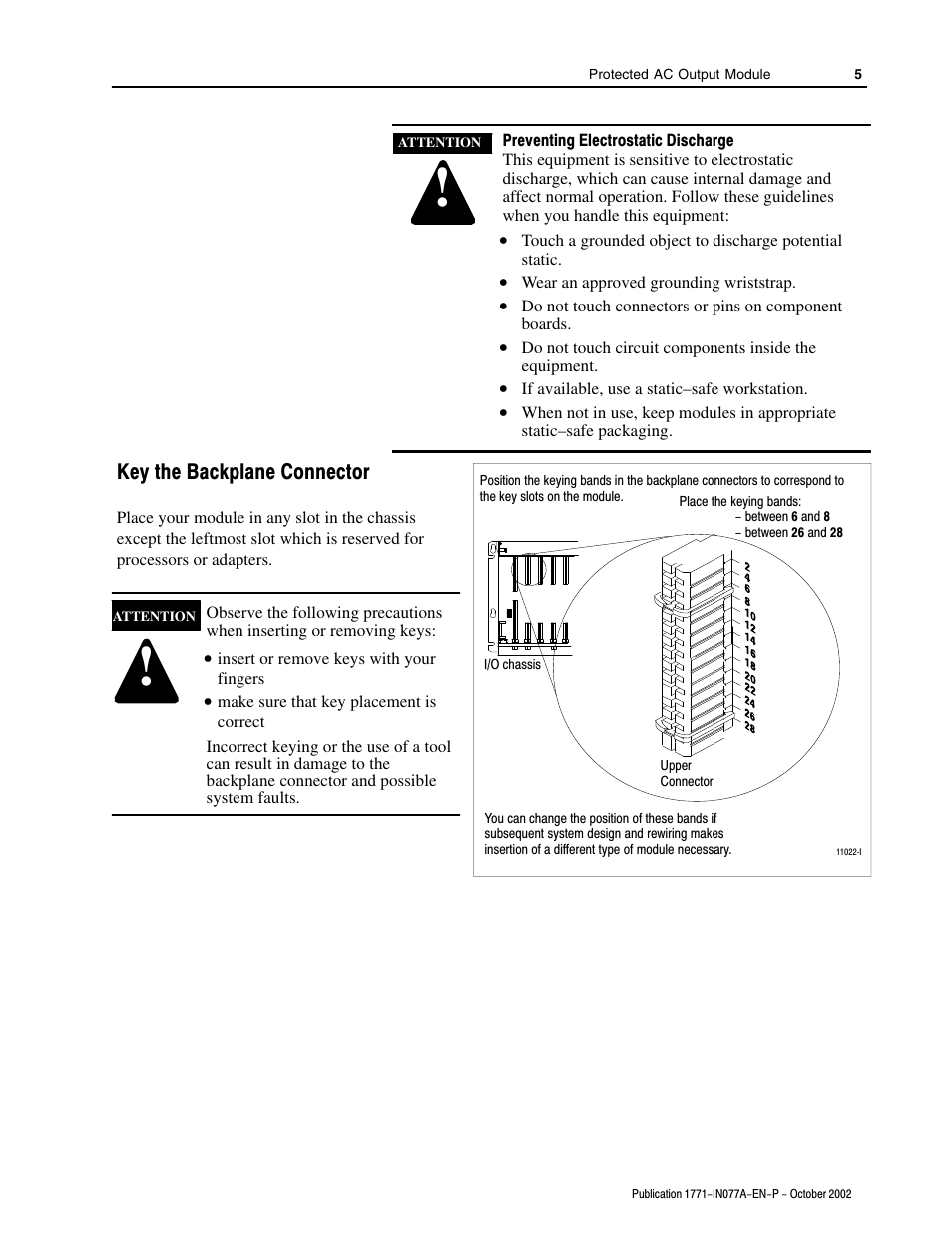 Rockwell Automation 1771-OP Protected AC (120V) Output Module Installation Instructions User Manual | Page 5 / 12