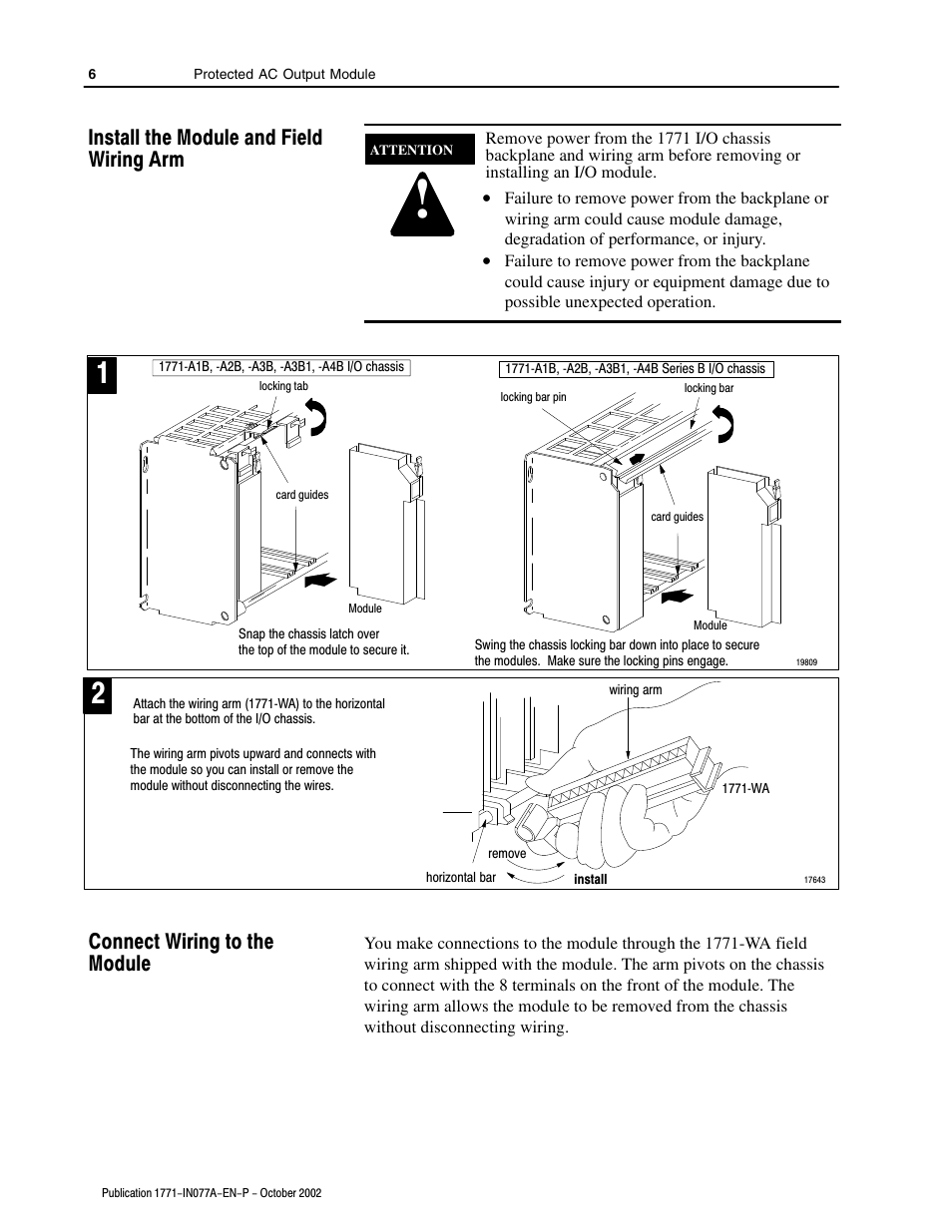 Rockwell Automation 1771-OP Protected AC (120V) Output Module Installation Instructions User Manual | Page 6 / 12