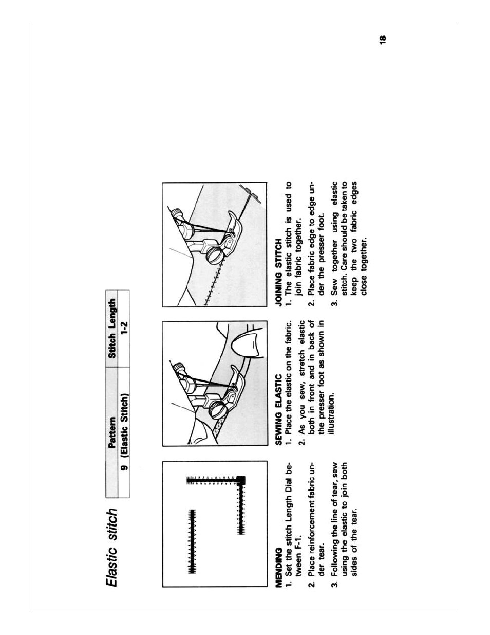 Elastic stitch | Brother X L 2010 User Manual | Page 21 / 35