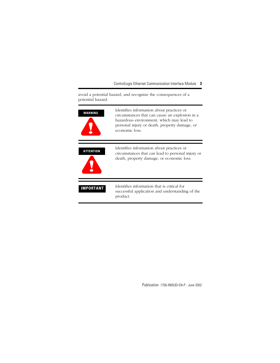 Rockwell Automation 1756-ENET/B ControlLogix EtherNet Comm. Interface Module, Series B Installation Instructions User Manual | Page 3 / 20