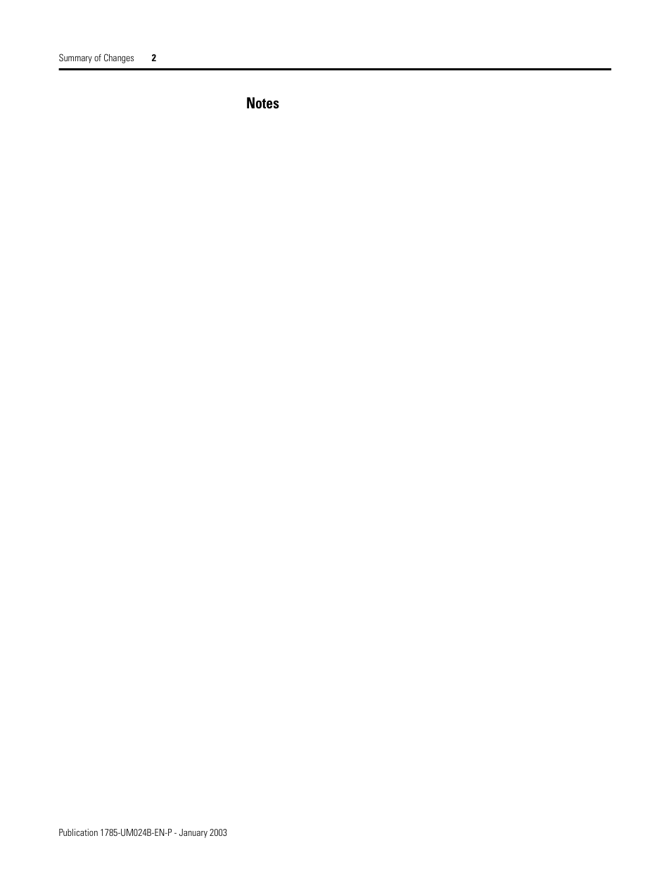 Notes | Rockwell Automation 1785-CHBM ControlNet PLC-5 Hot Backup System User Manual User Manual | Page 10 / 140