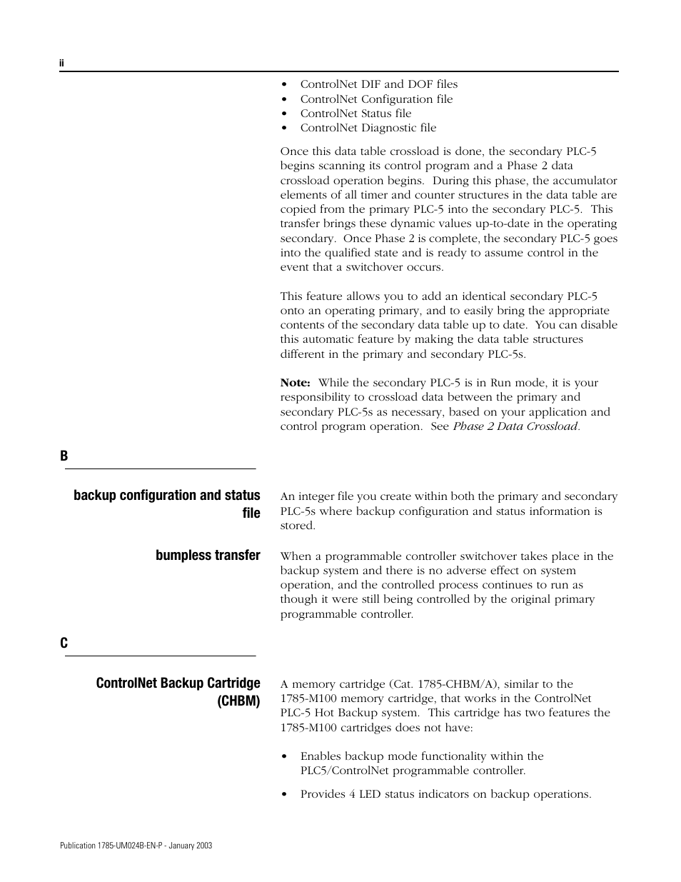 Rockwell Automation 1785-CHBM ControlNet PLC-5 Hot Backup System User Manual User Manual | Page 126 / 140