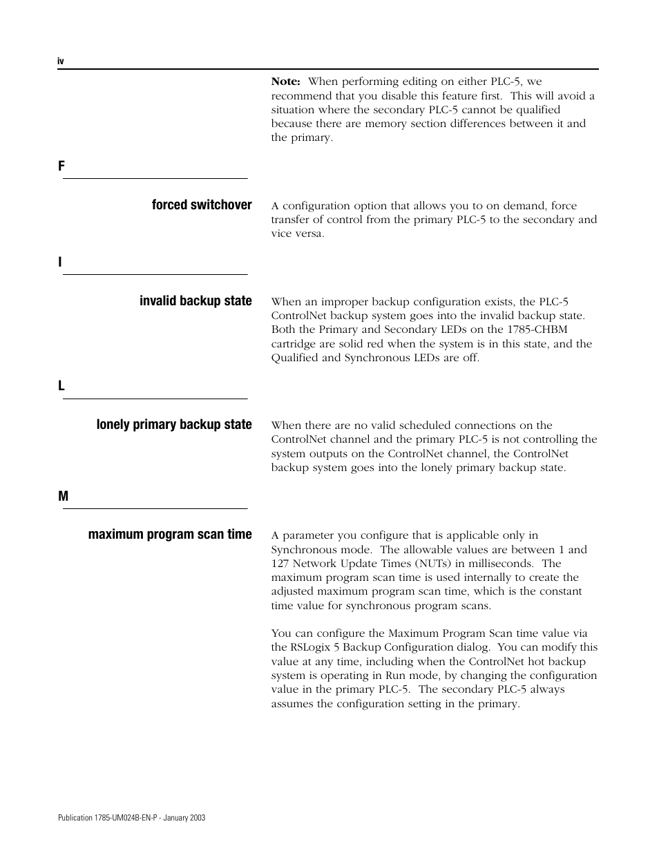 Rockwell Automation 1785-CHBM ControlNet PLC-5 Hot Backup System User Manual User Manual | Page 128 / 140