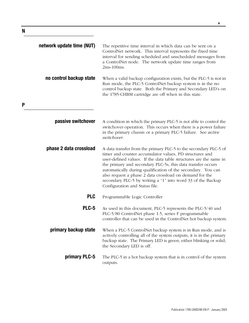 Rockwell Automation 1785-CHBM ControlNet PLC-5 Hot Backup System User Manual User Manual | Page 129 / 140