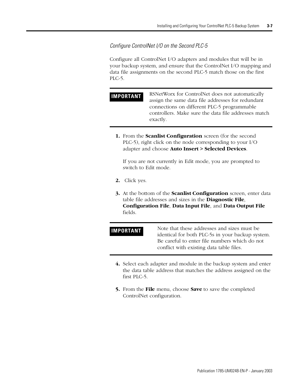 Rockwell Automation 1785-CHBM ControlNet PLC-5 Hot Backup System User Manual User Manual | Page 33 / 140