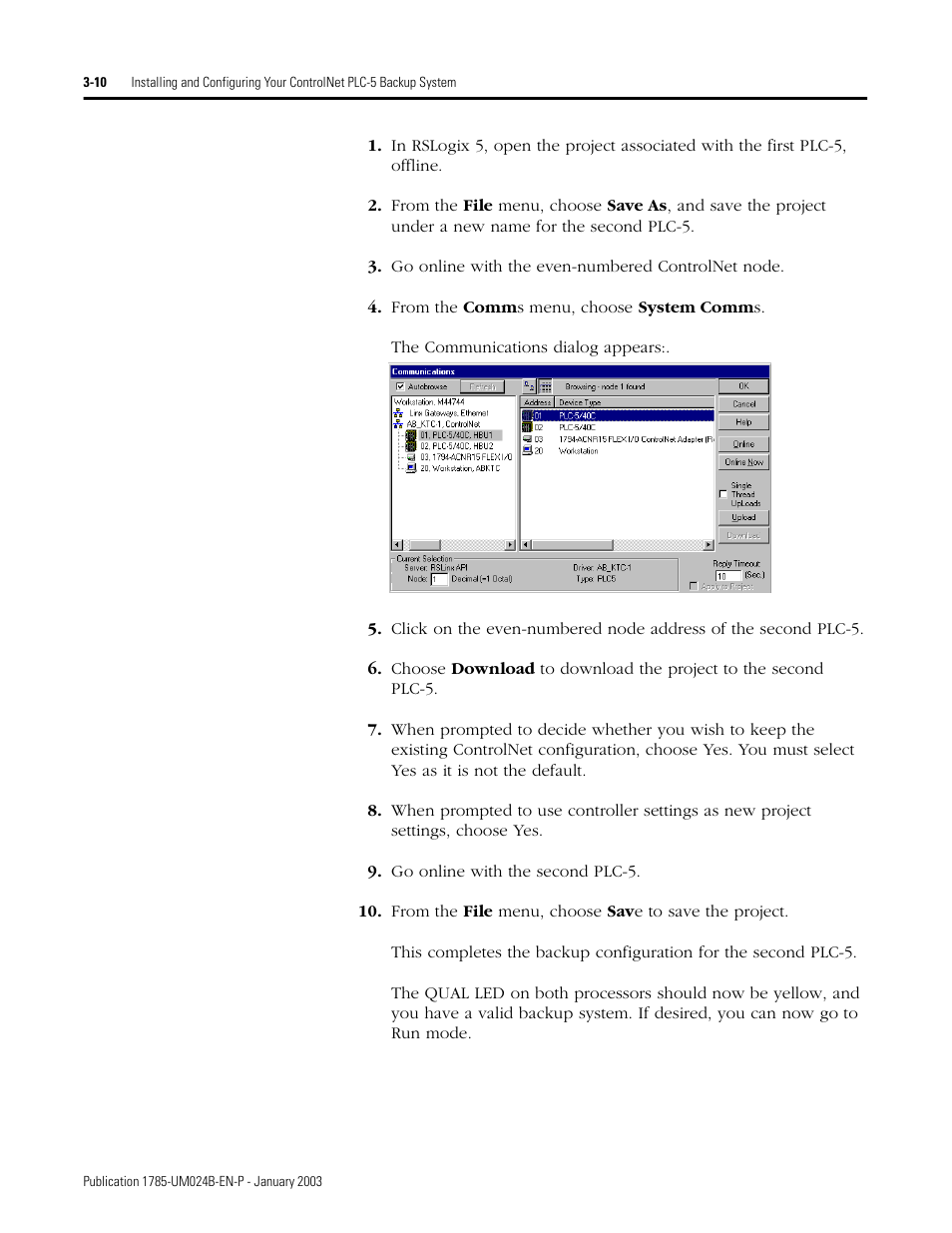 Rockwell Automation 1785-CHBM ControlNet PLC-5 Hot Backup System User Manual User Manual | Page 36 / 140