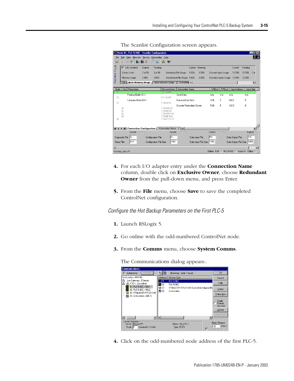 Rockwell Automation 1785-CHBM ControlNet PLC-5 Hot Backup System User Manual User Manual | Page 41 / 140