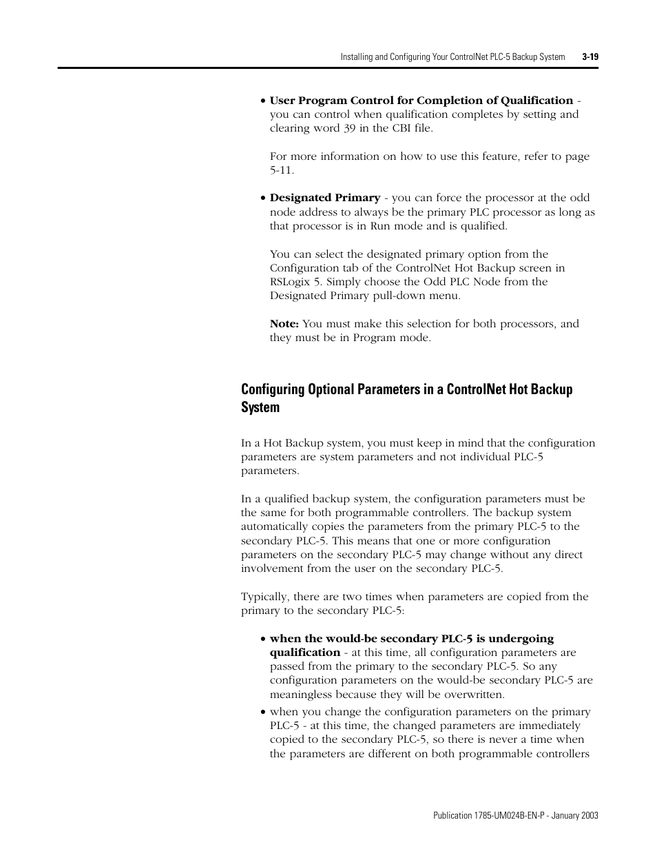 Rockwell Automation 1785-CHBM ControlNet PLC-5 Hot Backup System User Manual User Manual | Page 45 / 140