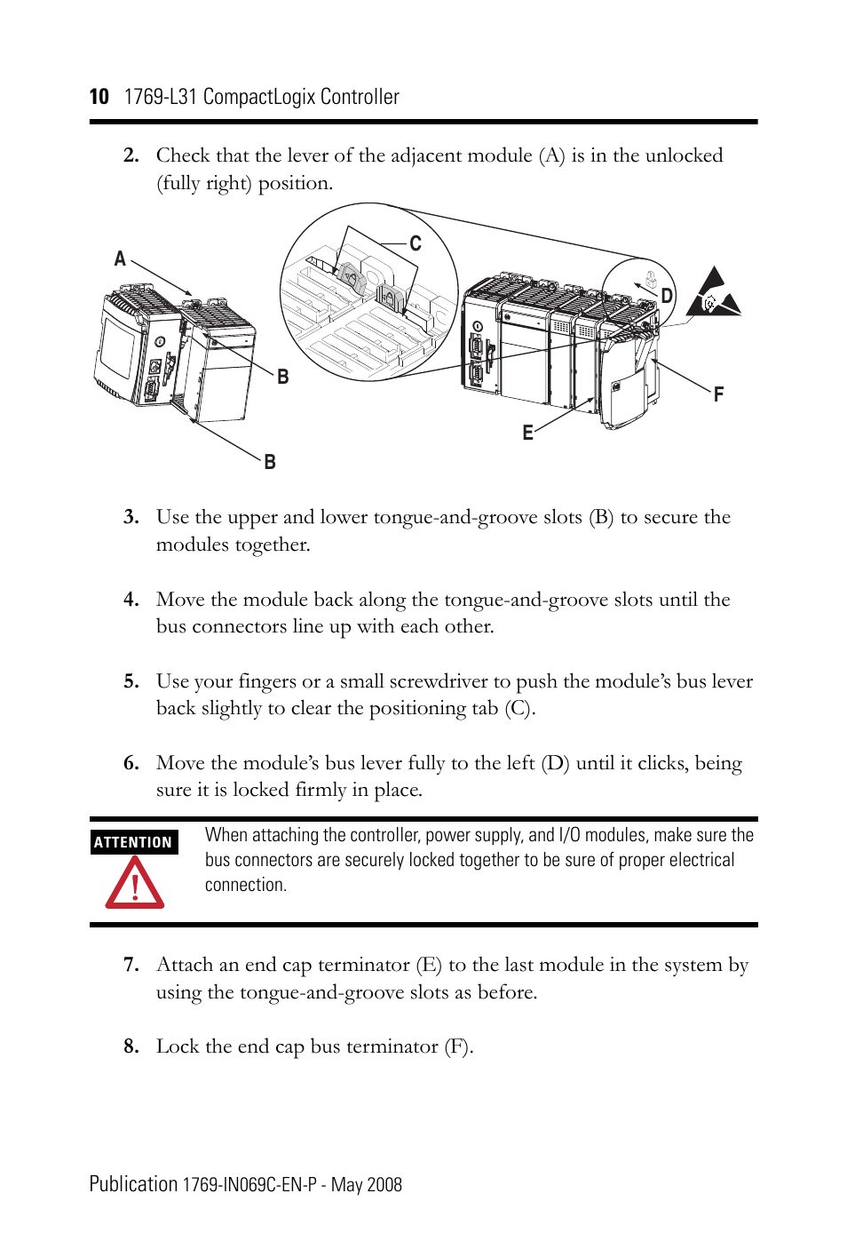 Rockwell Automation 1769-L31 CompactLogix Controller Installation Instructions User Manual | Page 10 / 32