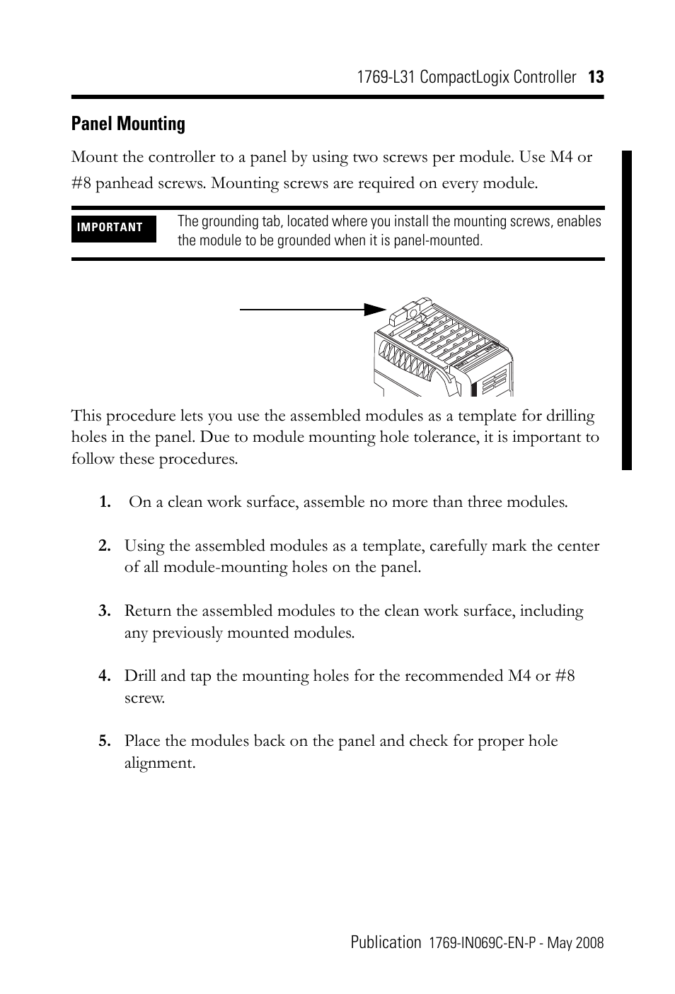Rockwell Automation 1769-L31 CompactLogix Controller Installation Instructions User Manual | Page 13 / 32