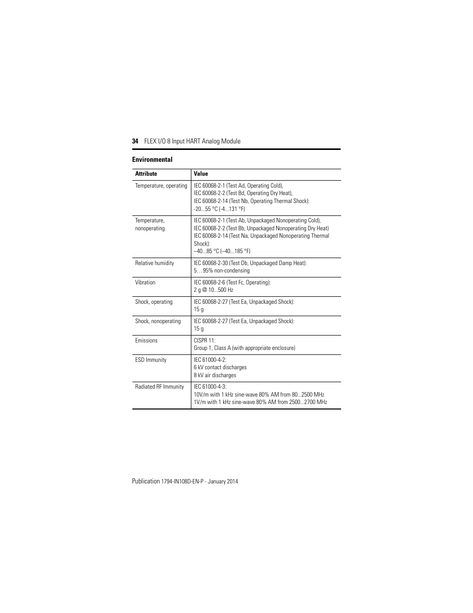Rockwell Automation 1794-IE8H, Series B FLEX I/O 8 Input Hart Analog Module Installation Instructions User Manual | Page 34 / 36