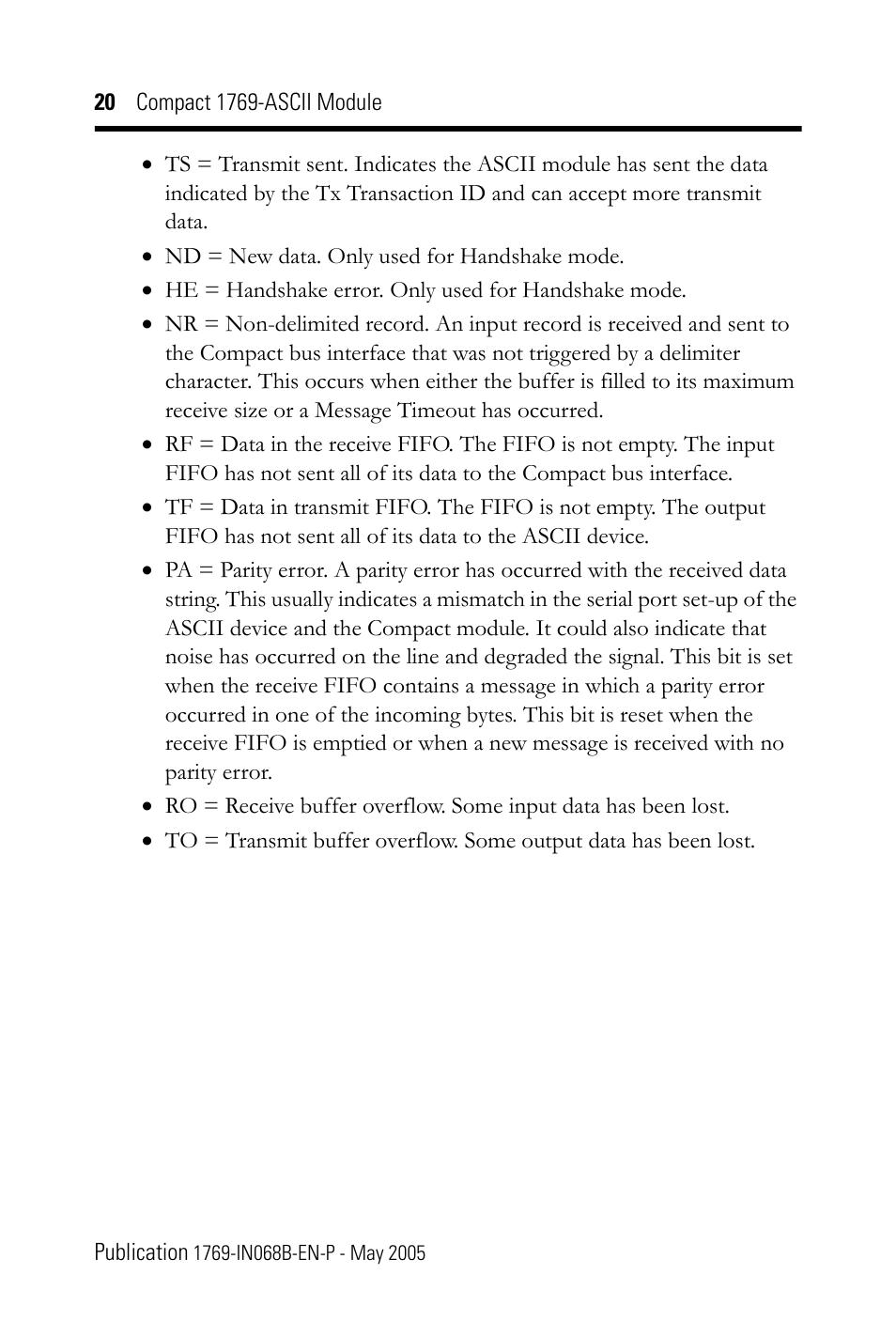 Rockwell Automation 1769-ASCII Compact Module User Manual | Page 20 / 40