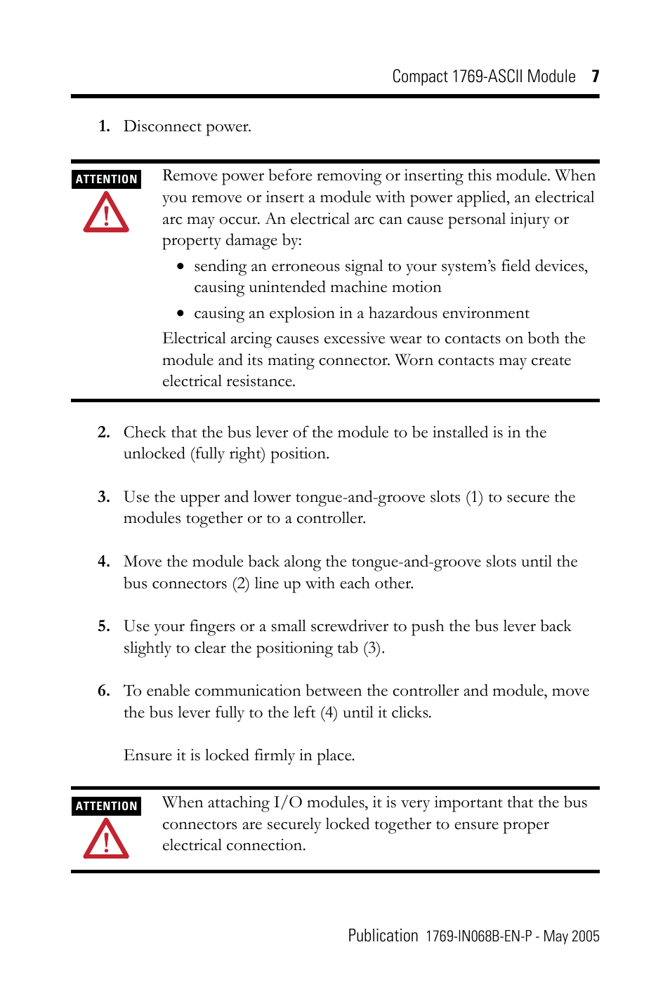 Rockwell Automation 1769-ASCII Compact Module User Manual | Page 7 / 40