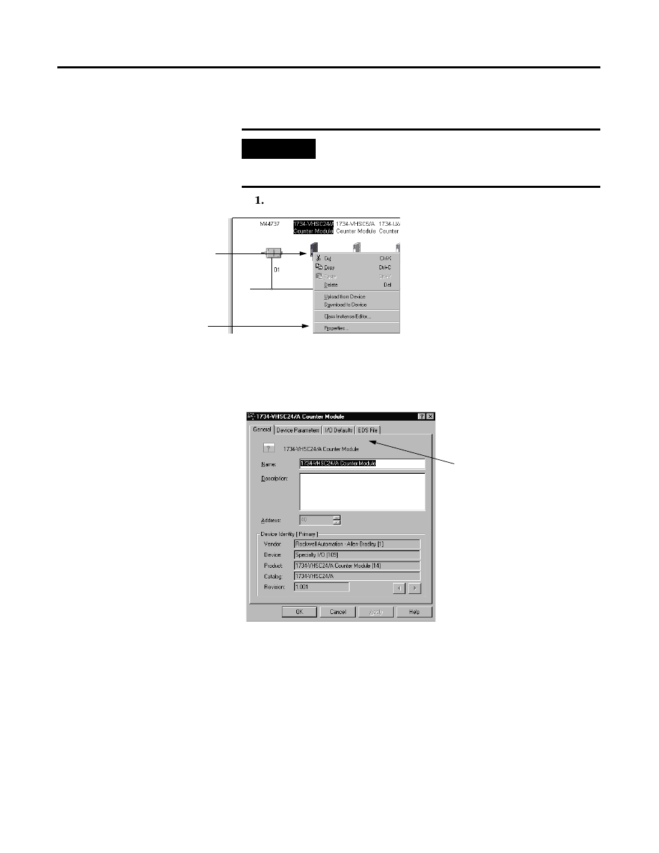 Set counter parameters | Rockwell Automation 1734-IK Encoder/Counter Modules User Manual User Manual | Page 44 / 68