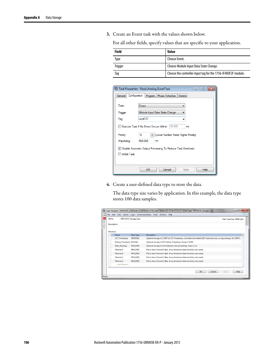 Rockwell Automation 1756-IF4FXOF2F ControlLogix High-speed Analog I/O Module User Manual | Page 106 / 152