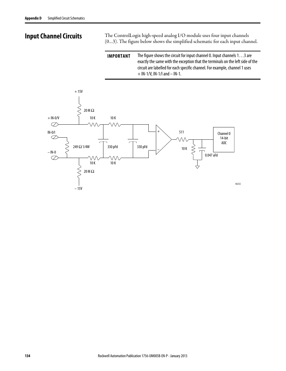 Input channel circuits | Rockwell Automation 1756-IF4FXOF2F ControlLogix High-speed Analog I/O Module User Manual | Page 134 / 152