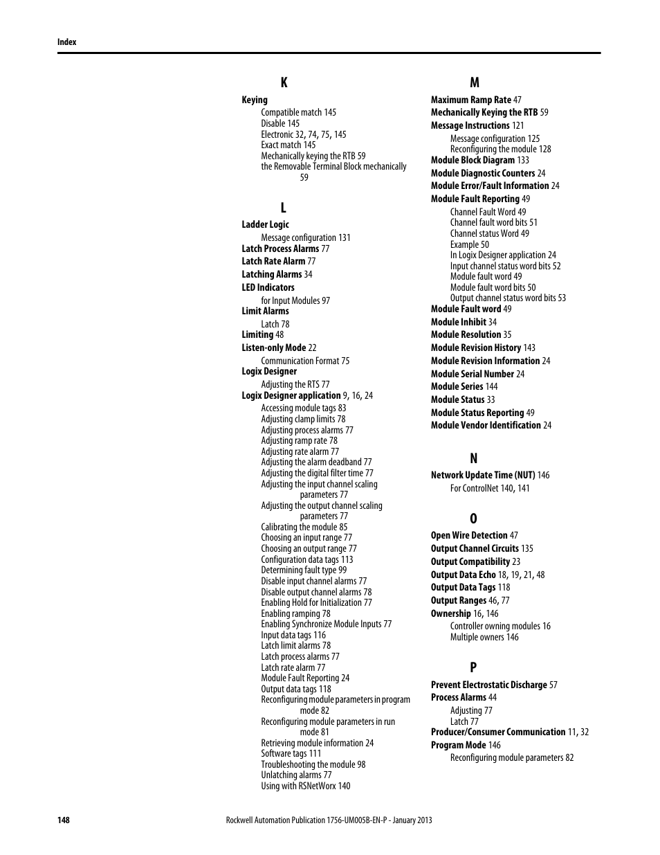 Rockwell Automation 1756-IF4FXOF2F ControlLogix High-speed Analog I/O Module User Manual | Page 148 / 152