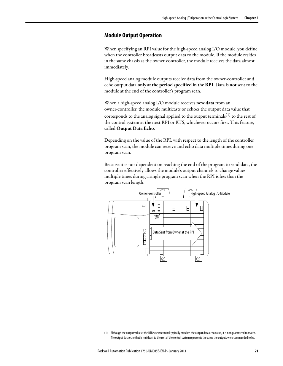 Module output operation | Rockwell Automation 1756-IF4FXOF2F ControlLogix High-speed Analog I/O Module User Manual | Page 21 / 152