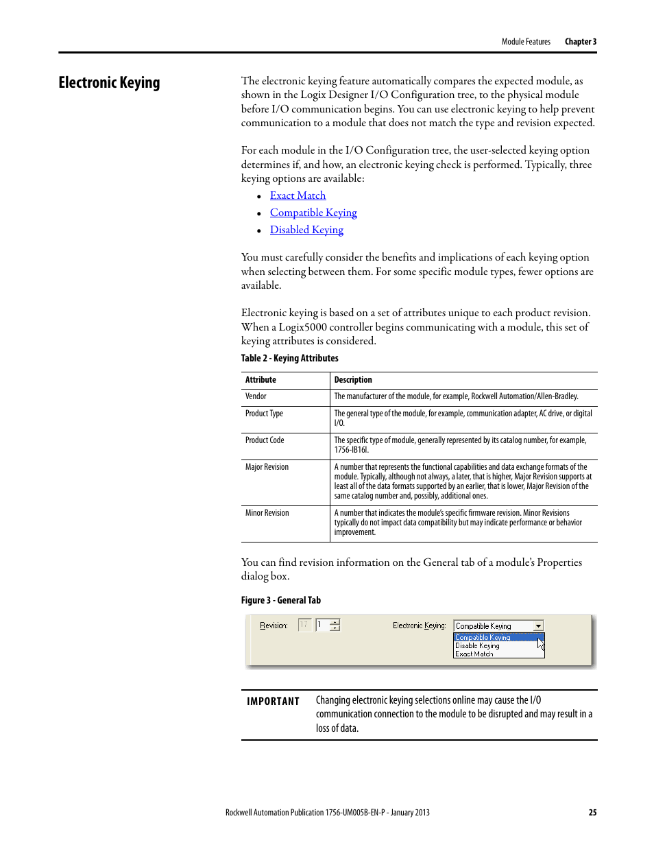 Electronic keying | Rockwell Automation 1756-IF4FXOF2F ControlLogix High-speed Analog I/O Module User Manual | Page 25 / 152