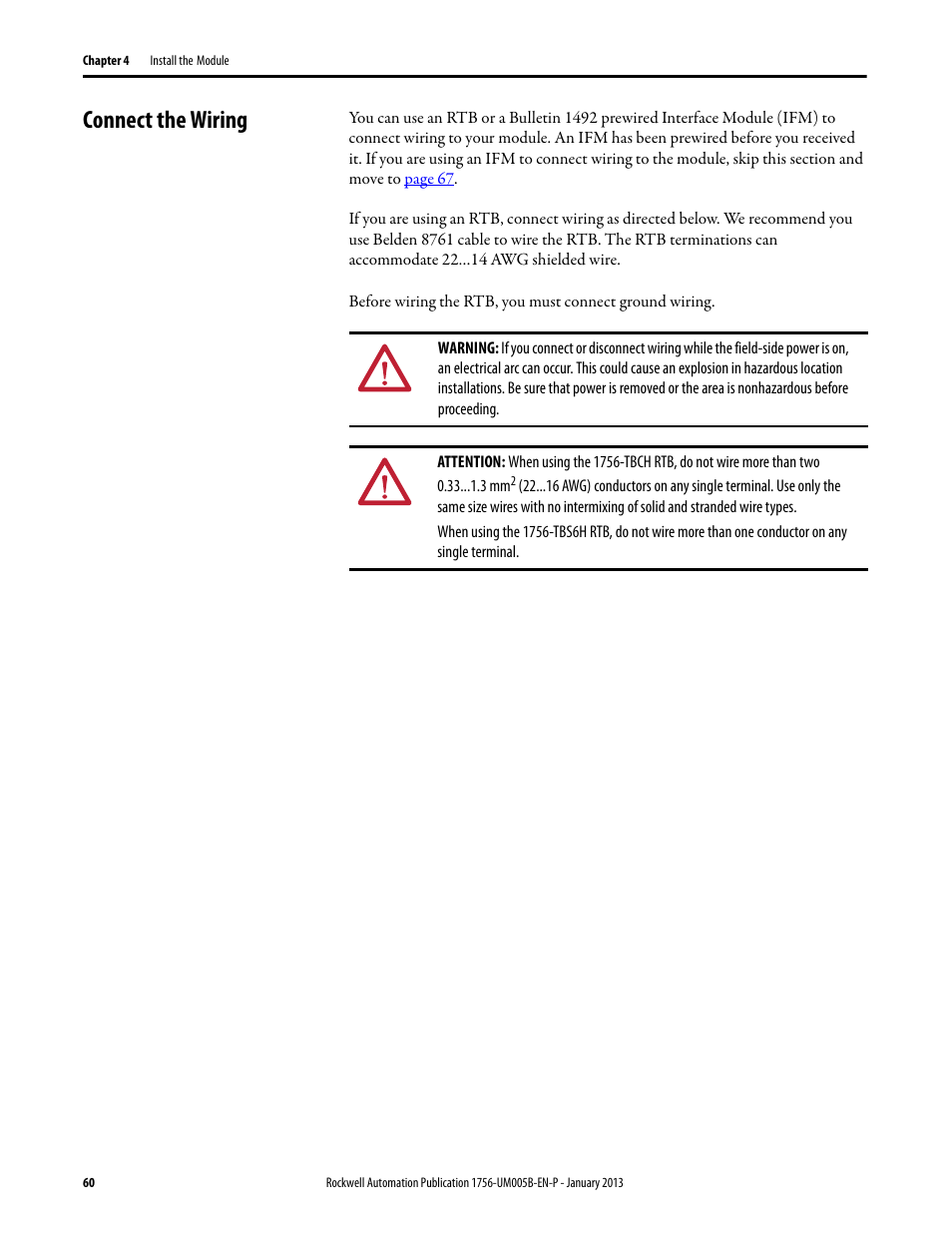 Connect the wiring | Rockwell Automation 1756-IF4FXOF2F ControlLogix High-speed Analog I/O Module User Manual | Page 60 / 152