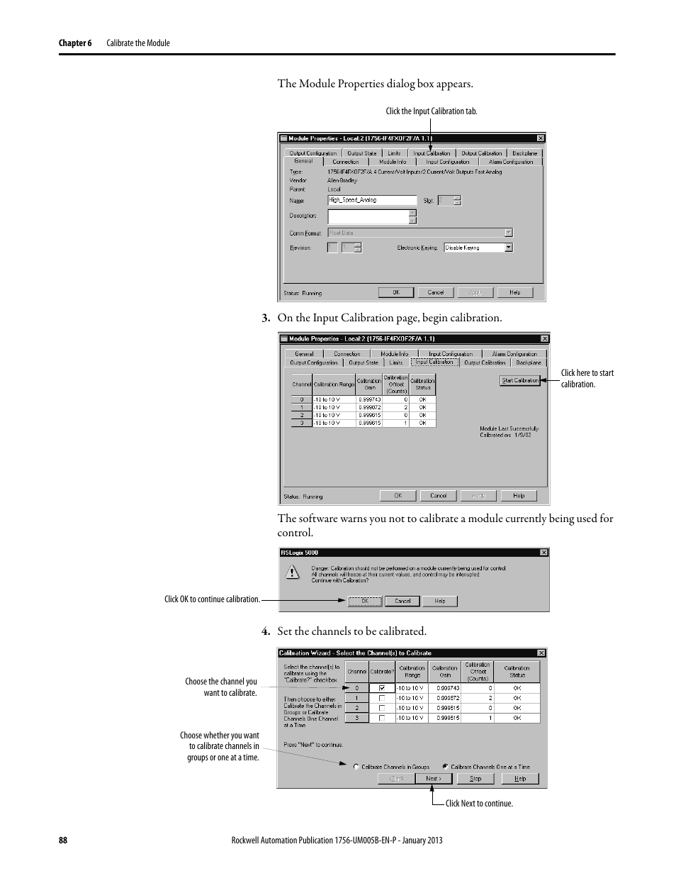 Rockwell Automation 1756-IF4FXOF2F ControlLogix High-speed Analog I/O Module User Manual | Page 88 / 152