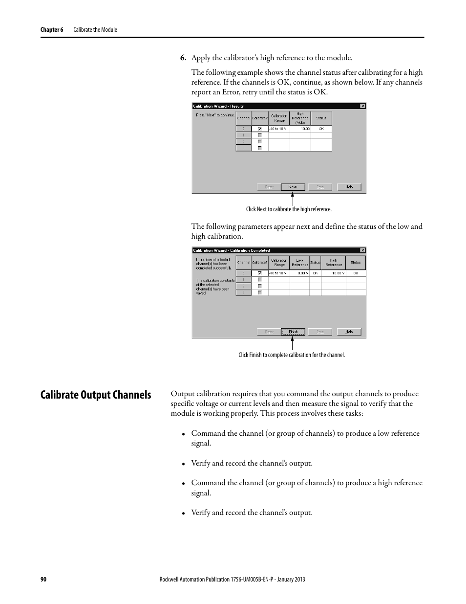 Calibrate output channels | Rockwell Automation 1756-IF4FXOF2F ControlLogix High-speed Analog I/O Module User Manual | Page 90 / 152