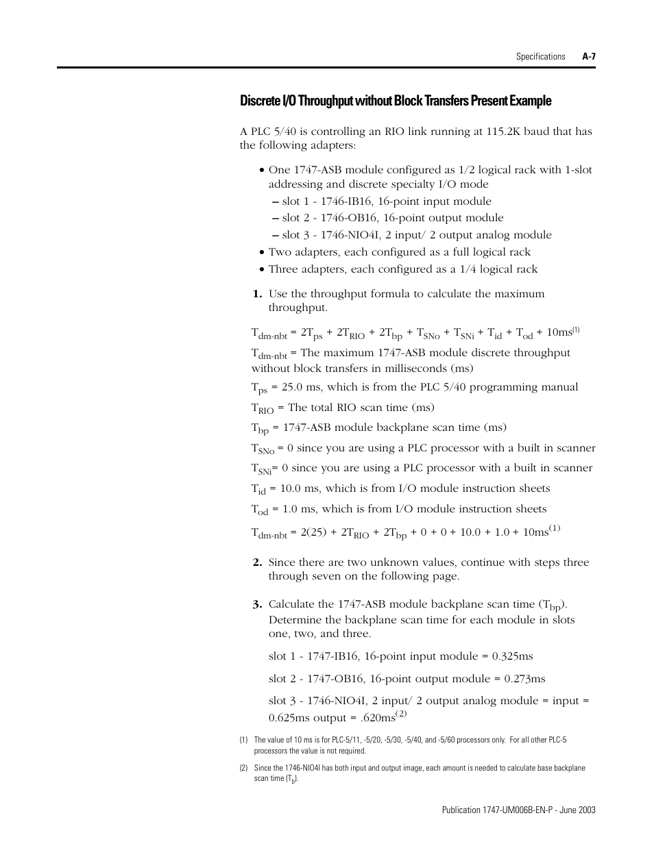 Rockwell Automation 1747-ASB Remote I/O Adapter User Manual | Page 135 / 156