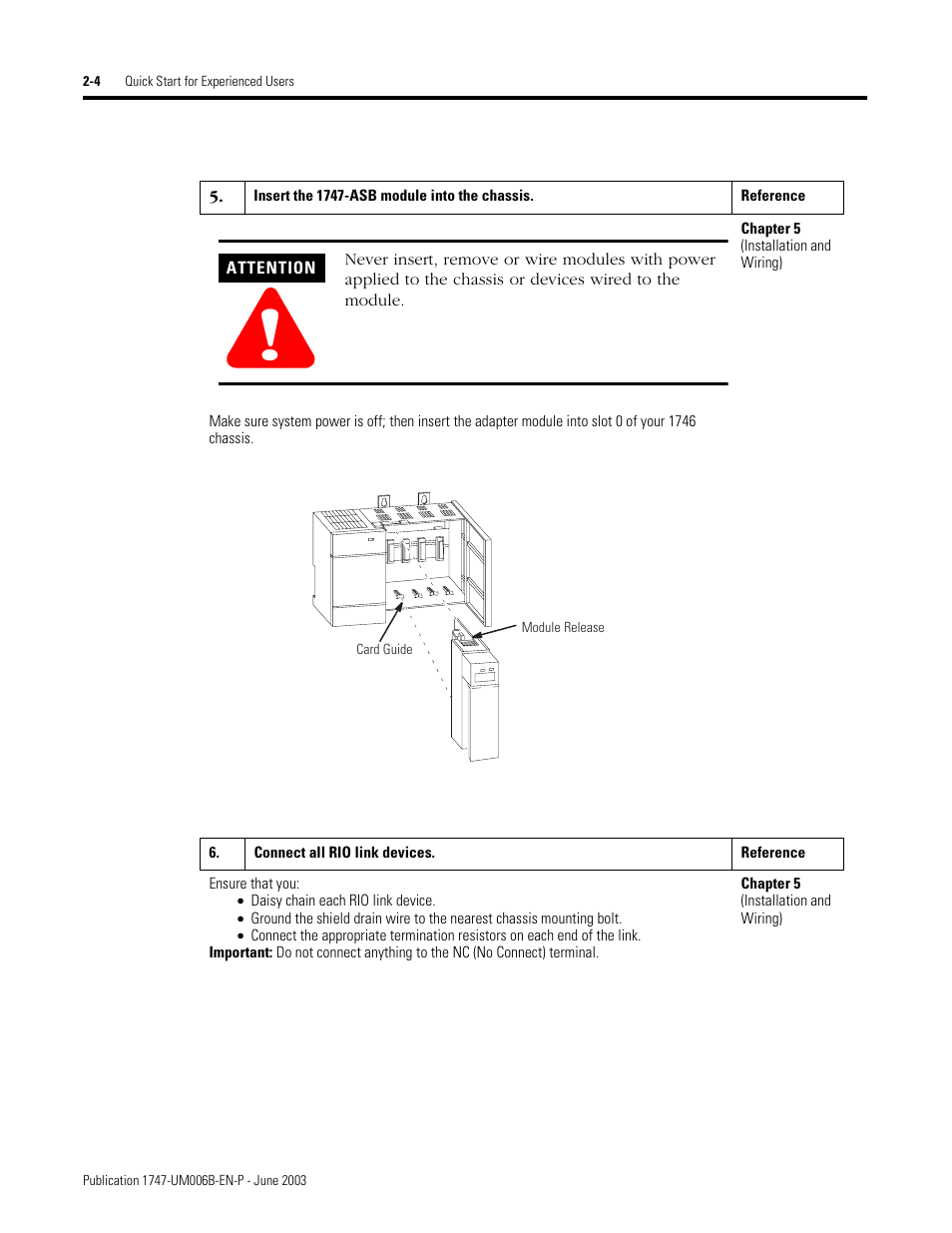 Rockwell Automation 1747-ASB Remote I/O Adapter User Manual | Page 32 / 156