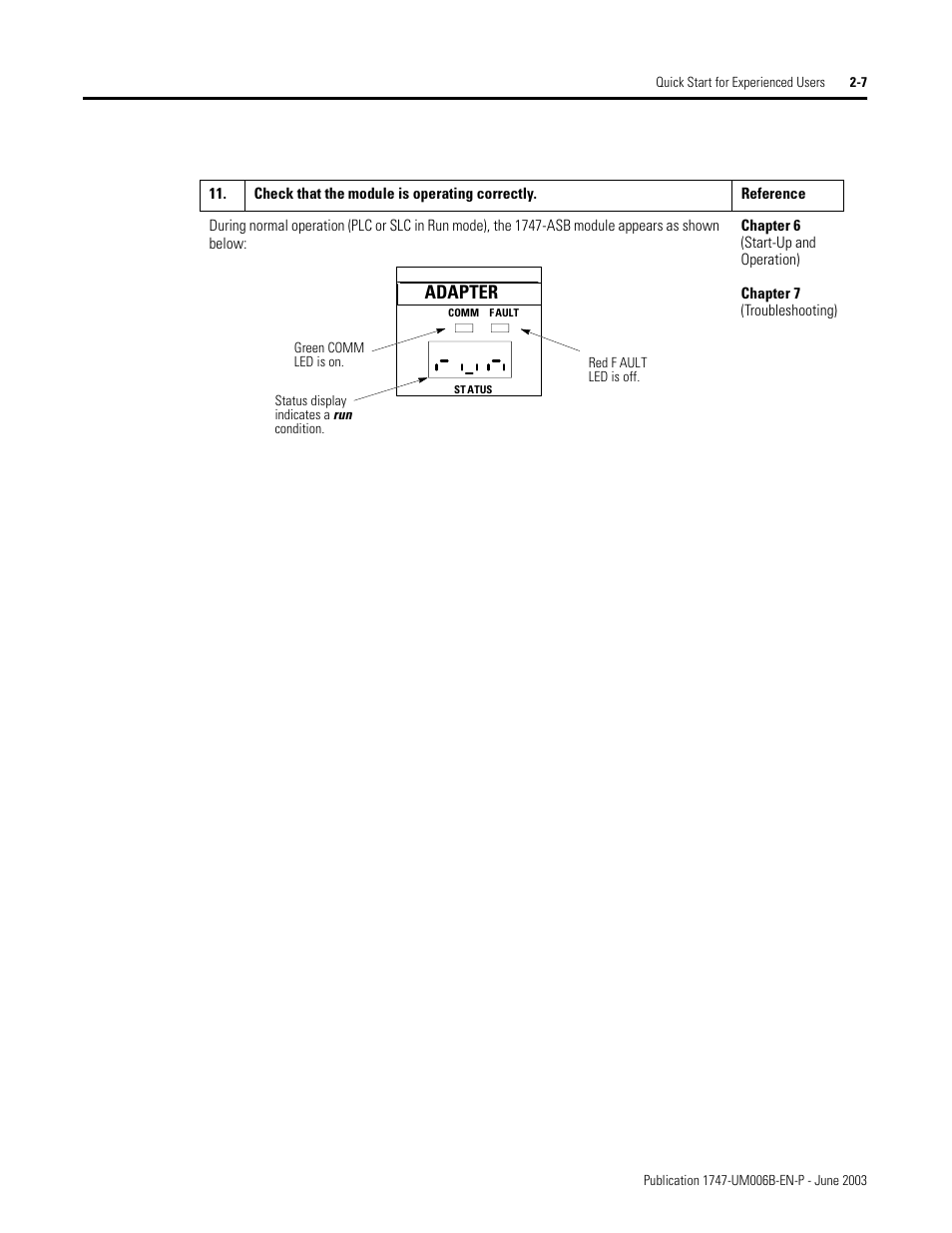 Adapter | Rockwell Automation 1747-ASB Remote I/O Adapter User Manual | Page 35 / 156