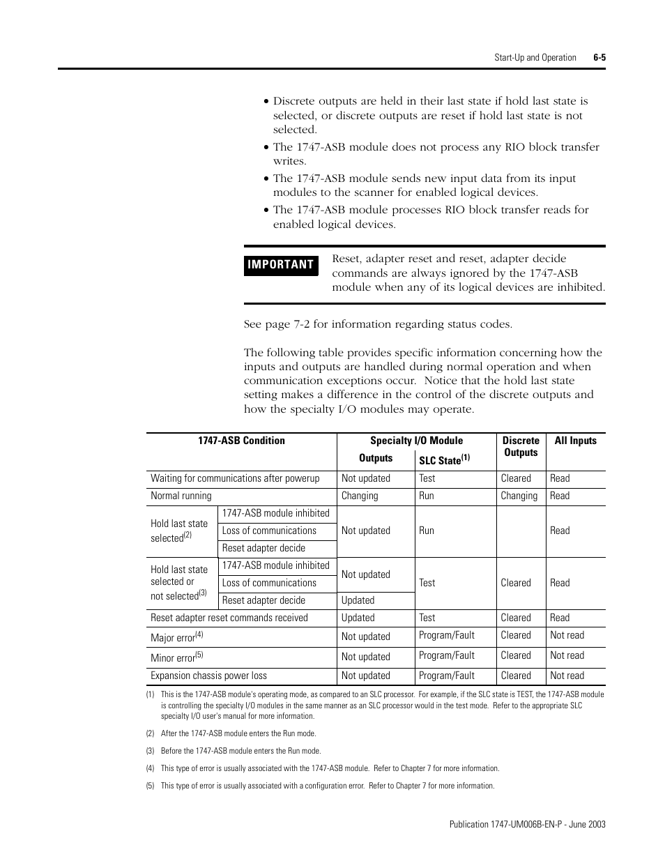 Rockwell Automation 1747-ASB Remote I/O Adapter User Manual | Page 91 / 156