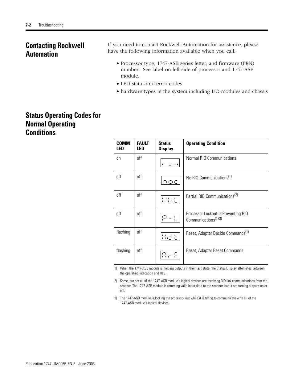 Contacting rockwell automation | Rockwell Automation 1747-ASB Remote I/O Adapter User Manual | Page 98 / 156