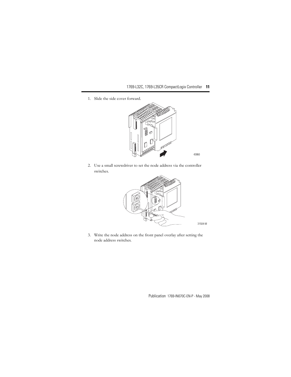 Rockwell Automation 1769-L32C_L35CR CompactLogix Controller Installation Instructions User Manual | Page 11 / 48