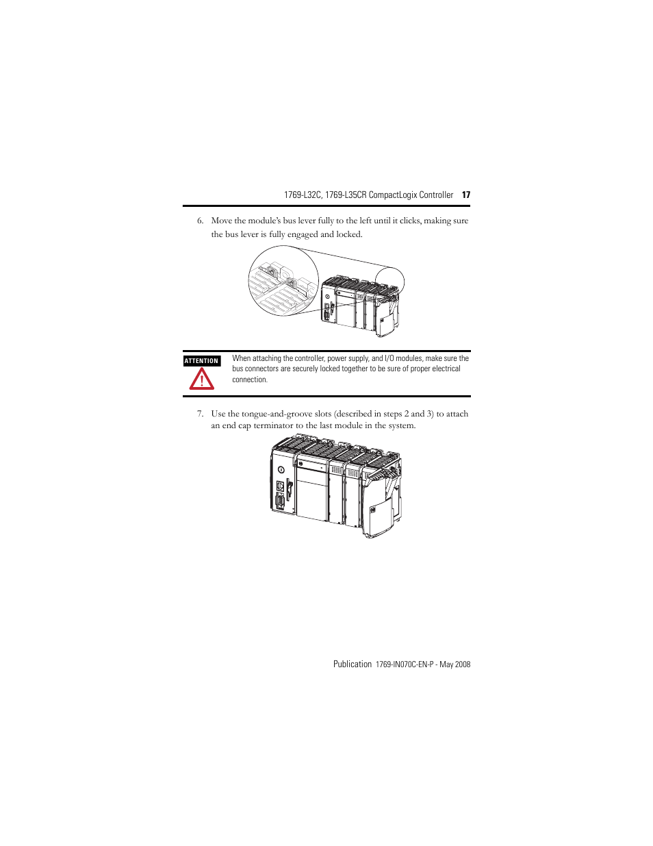 Rockwell Automation 1769-L32C_L35CR CompactLogix Controller Installation Instructions User Manual | Page 17 / 48