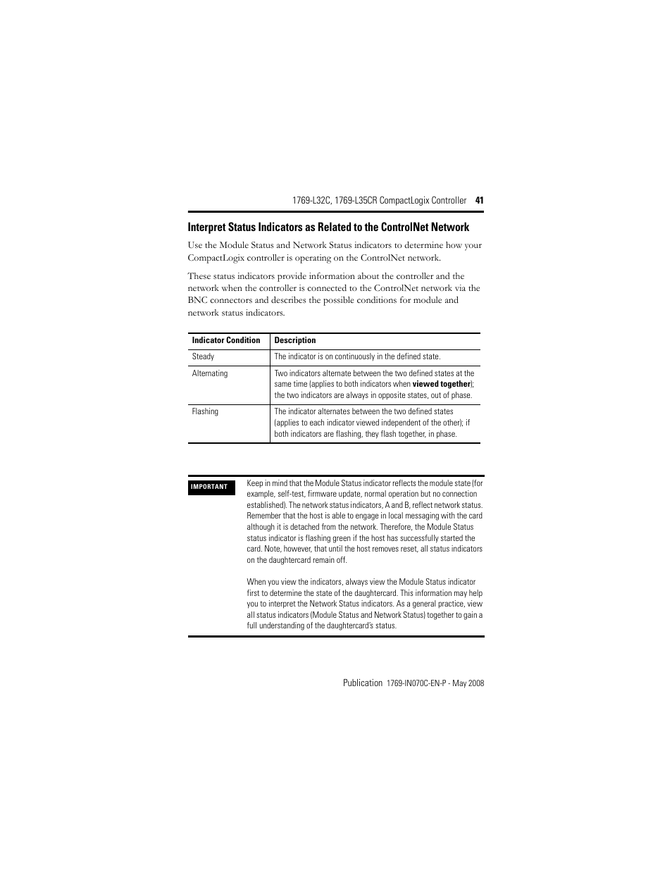 Rockwell Automation 1769-L32C_L35CR CompactLogix Controller Installation Instructions User Manual | Page 41 / 48