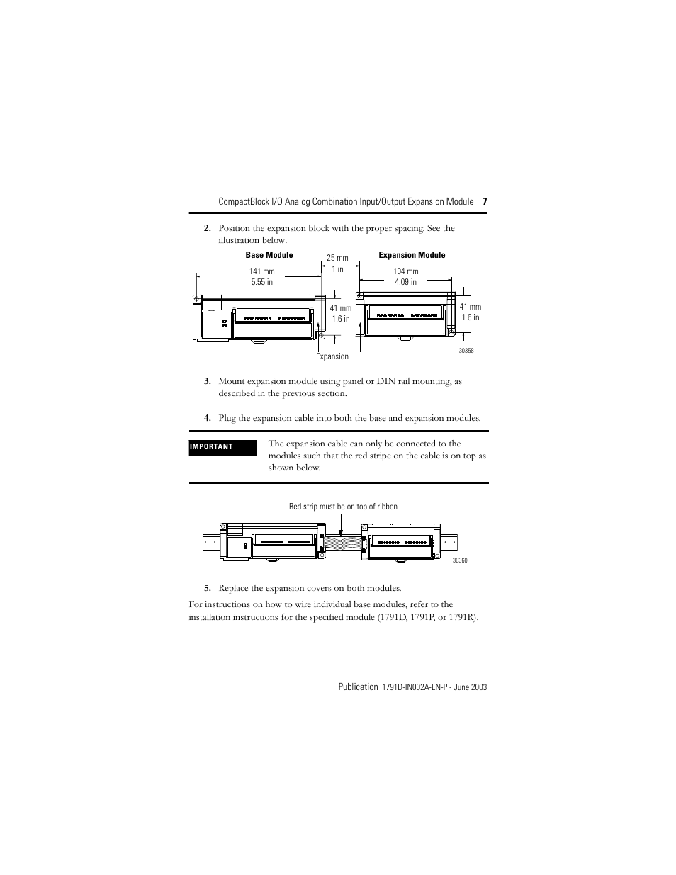 Rockwell Automation 1791D-N4CV2X CompactBlock I/O for DeviceNet Expansion Module I.I. User Manual | Page 7 / 20