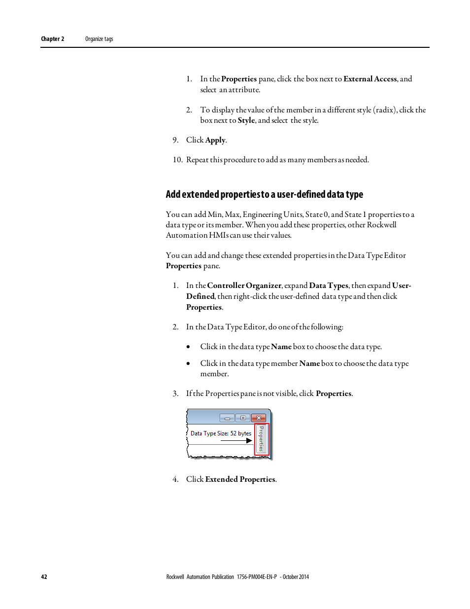 Rockwell Automation Logix5000 Controllers I/O and Tag Data Programming Manual User Manual | Page 42 / 86