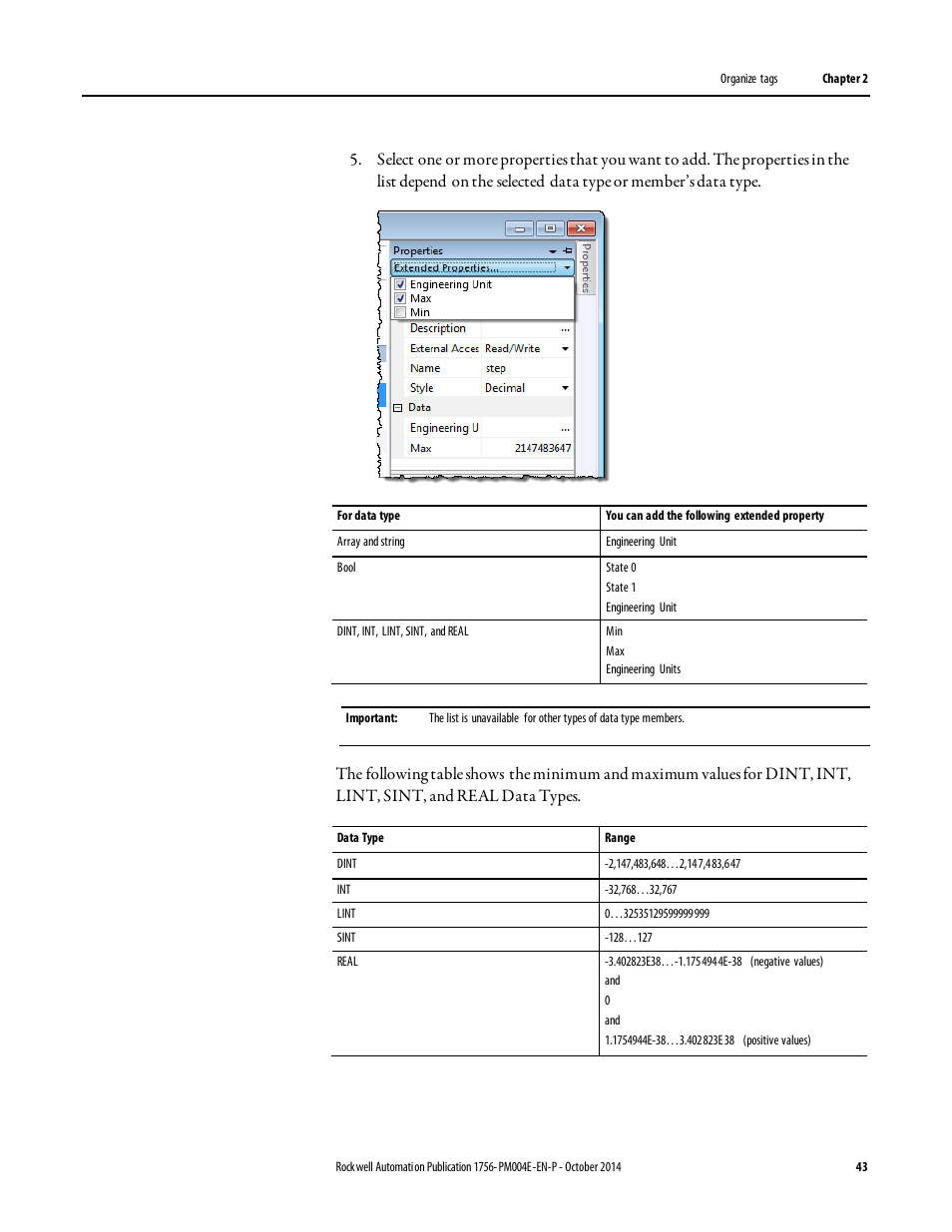 Rockwell Automation Logix5000 Controllers I/O and Tag Data Programming Manual User Manual | Page 43 / 86