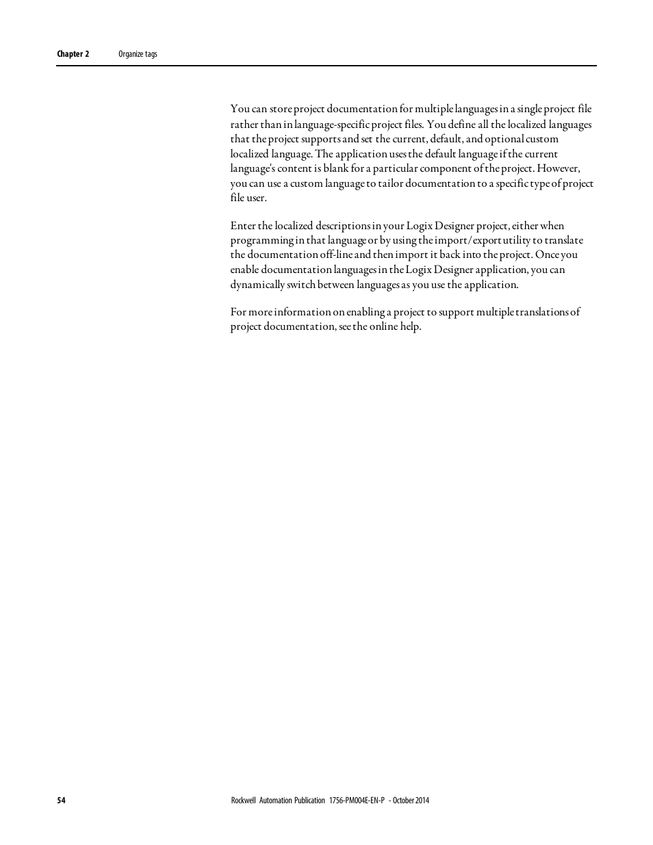 Rockwell Automation Logix5000 Controllers I/O and Tag Data Programming Manual User Manual | Page 54 / 86