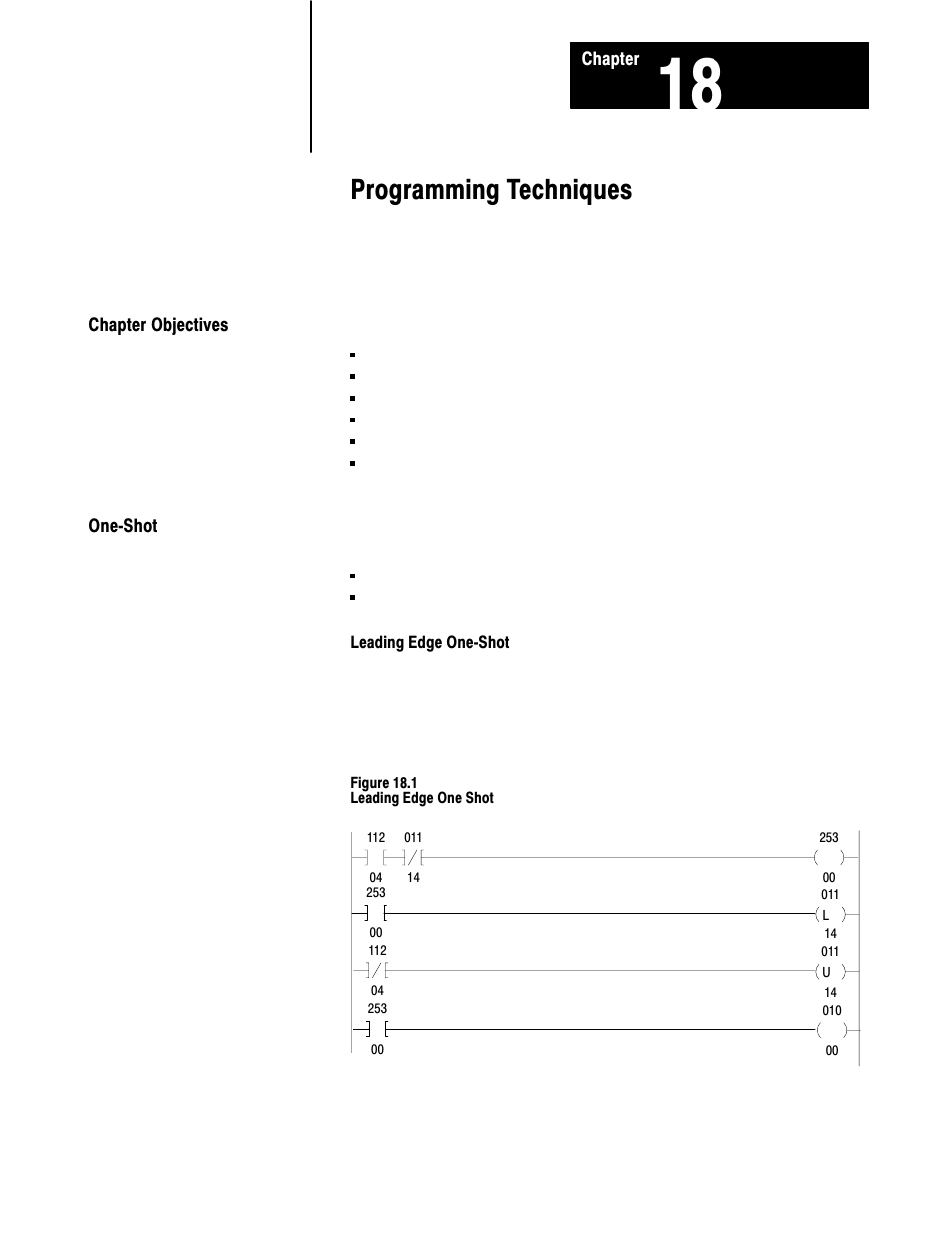 1772-6.8.6, 18 - programming techniques, 18ć1, Programming techniques | Rockwell Automation 1772-LS_LSP,D17726.8.6 PROG/OPER MANUAL-MINI PLC-2/05 User Manual | Page 209 / 289
