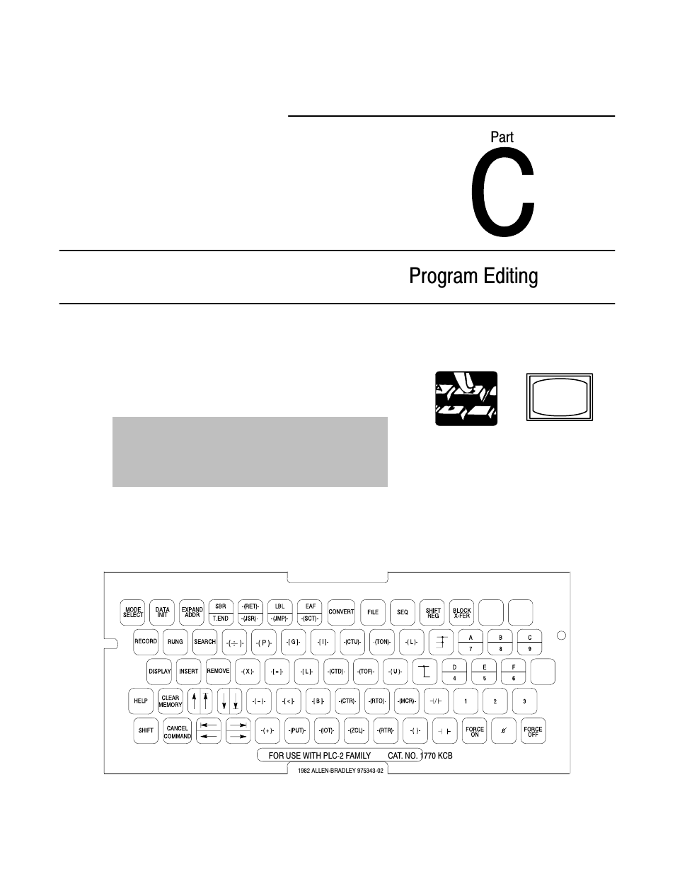 Program editing, Part | Rockwell Automation 1772-LS_LSP,D17726.8.6 PROG/OPER MANUAL-MINI PLC-2/05 User Manual | Page 6 / 289