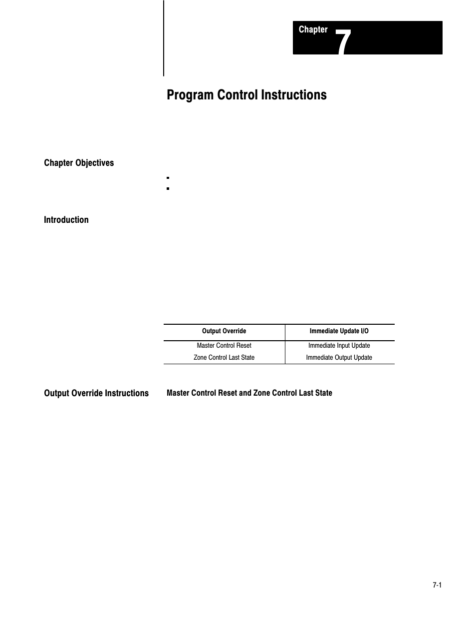 1772-6.8.6, 7 - program control instructions, Program control instructions | Rockwell Automation 1772-LS_LSP,D17726.8.6 PROG/OPER MANUAL-MINI PLC-2/05 User Manual | Page 62 / 289